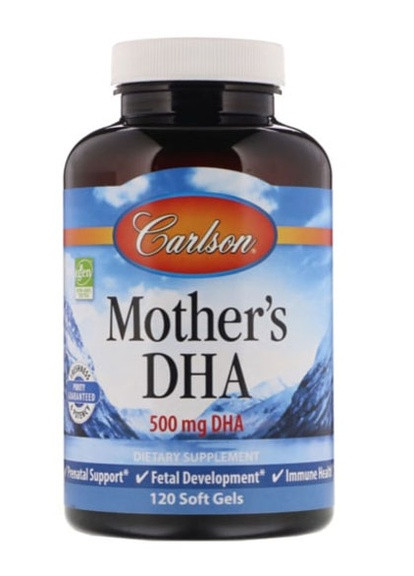 Mother's DHA 500 mg 120 Soft Gels CAR-01561 Carlson Labs (256721876)