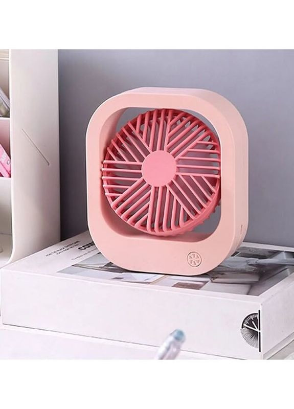 Вентилятор настольный аккумуляторный DianDi Fashion Fan SQ 2177A с USB-зарядкой Розовый No Brand (260264646)