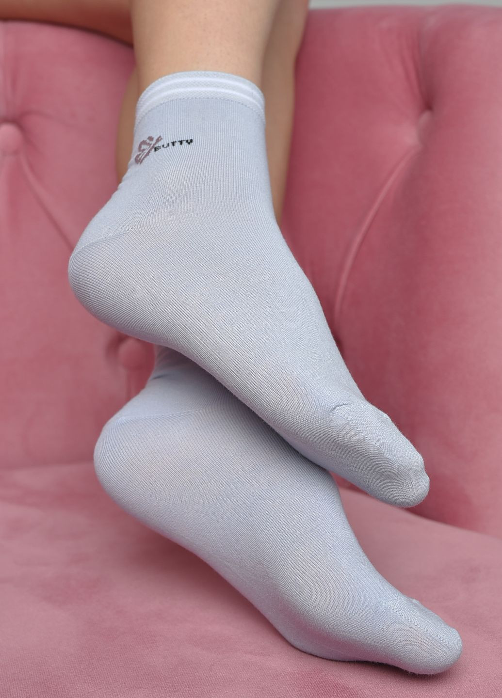 Шкарпетки жіночі стрейч блакитного кольору розмір 36-41 Let's Shop (271665175)