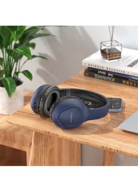 Беспроводные наушники (Bluetooth V5.0, 5 часов работы, быстрая зарядка) - Синий Borofone BO19 (259960205)