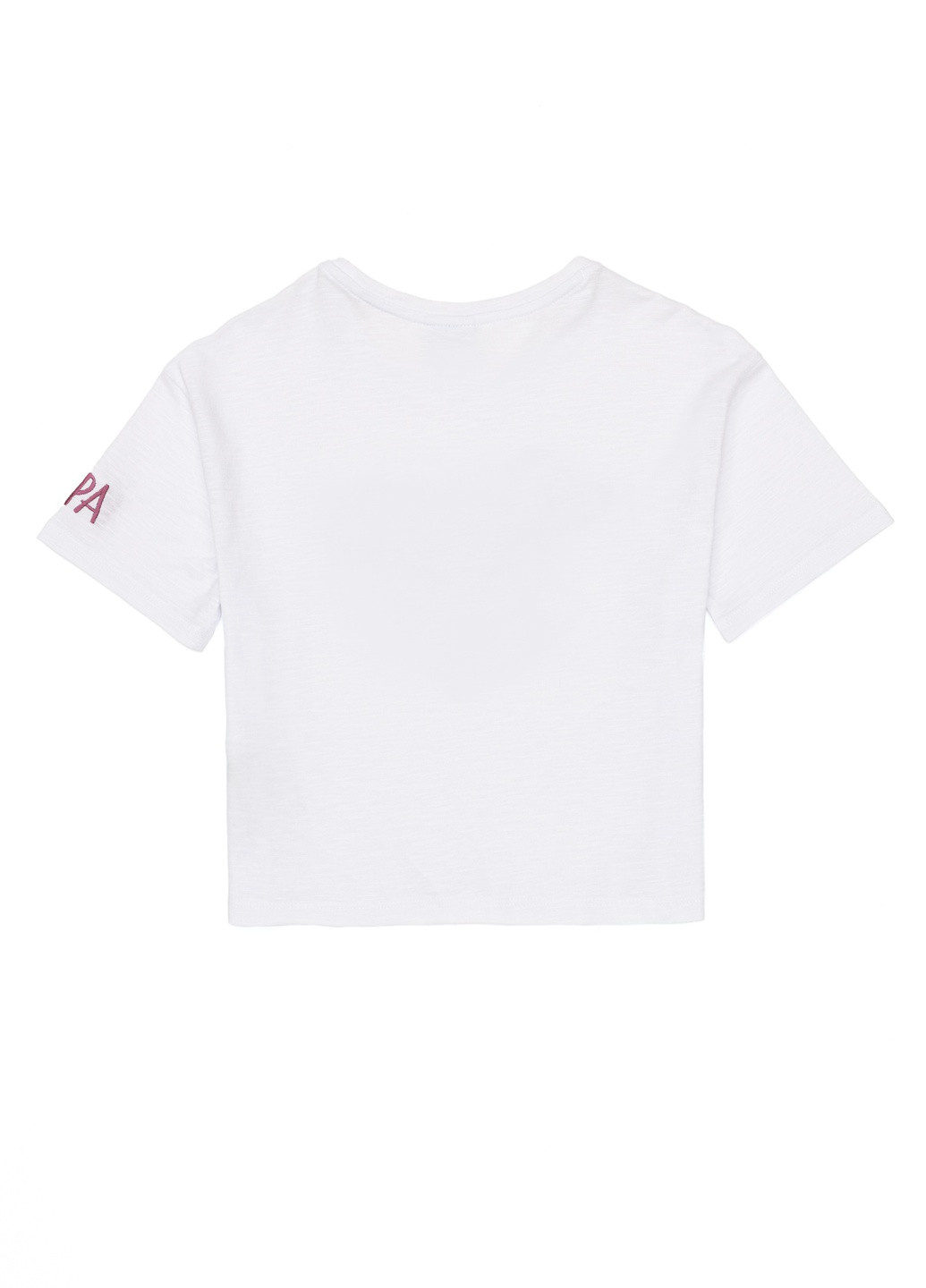 Белая детская футболка-футболка u.s/ polo assn. на девочку для девочки U.S. Polo Assn.
