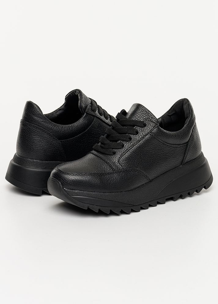 Черные демисезонные кроссовки для девочки цвет черный цб-00223282 Yuki