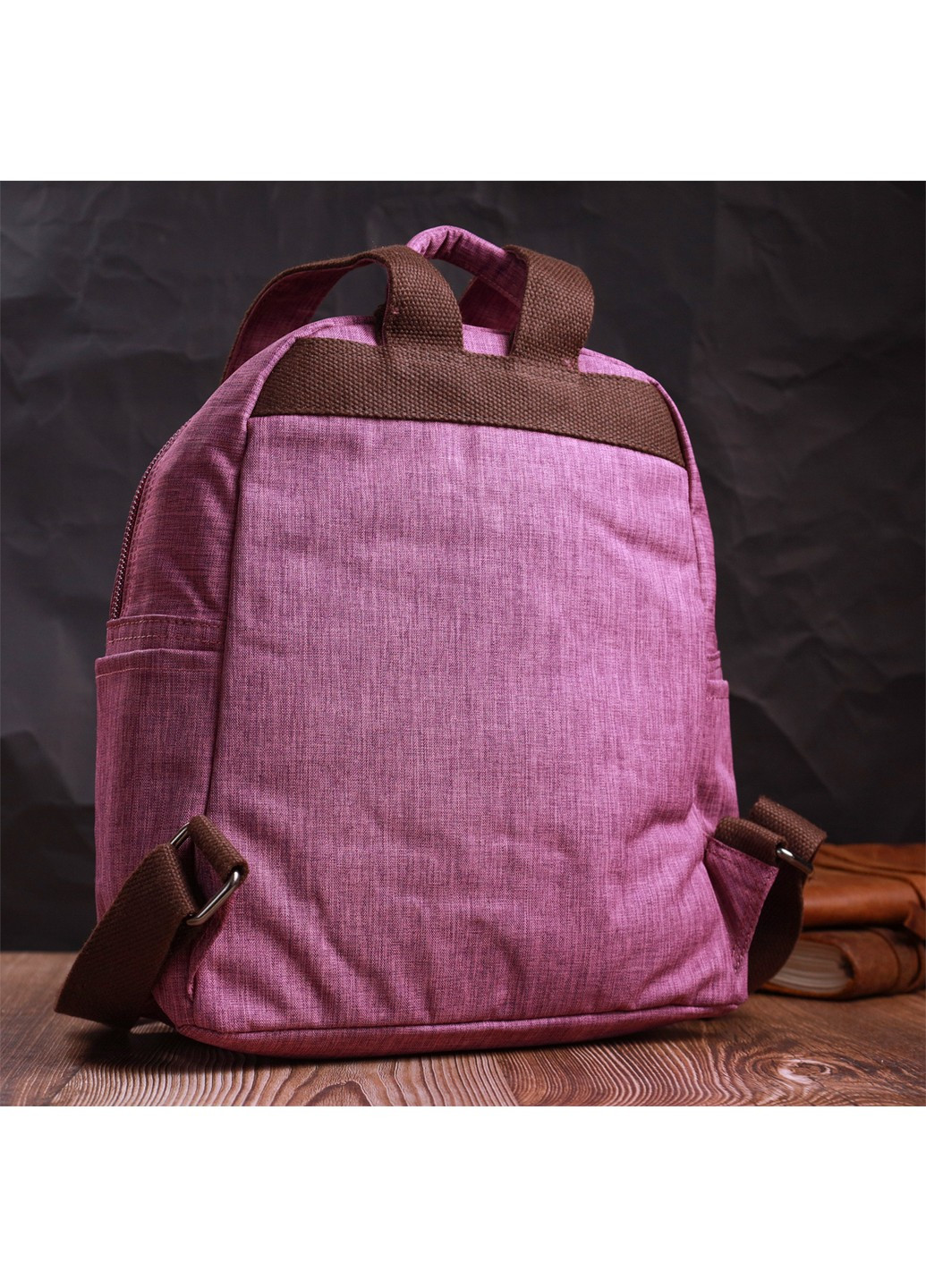 Барвистий жіночий рюкзак з текстилю 22243 Фіолетовий Vintage (267925329)