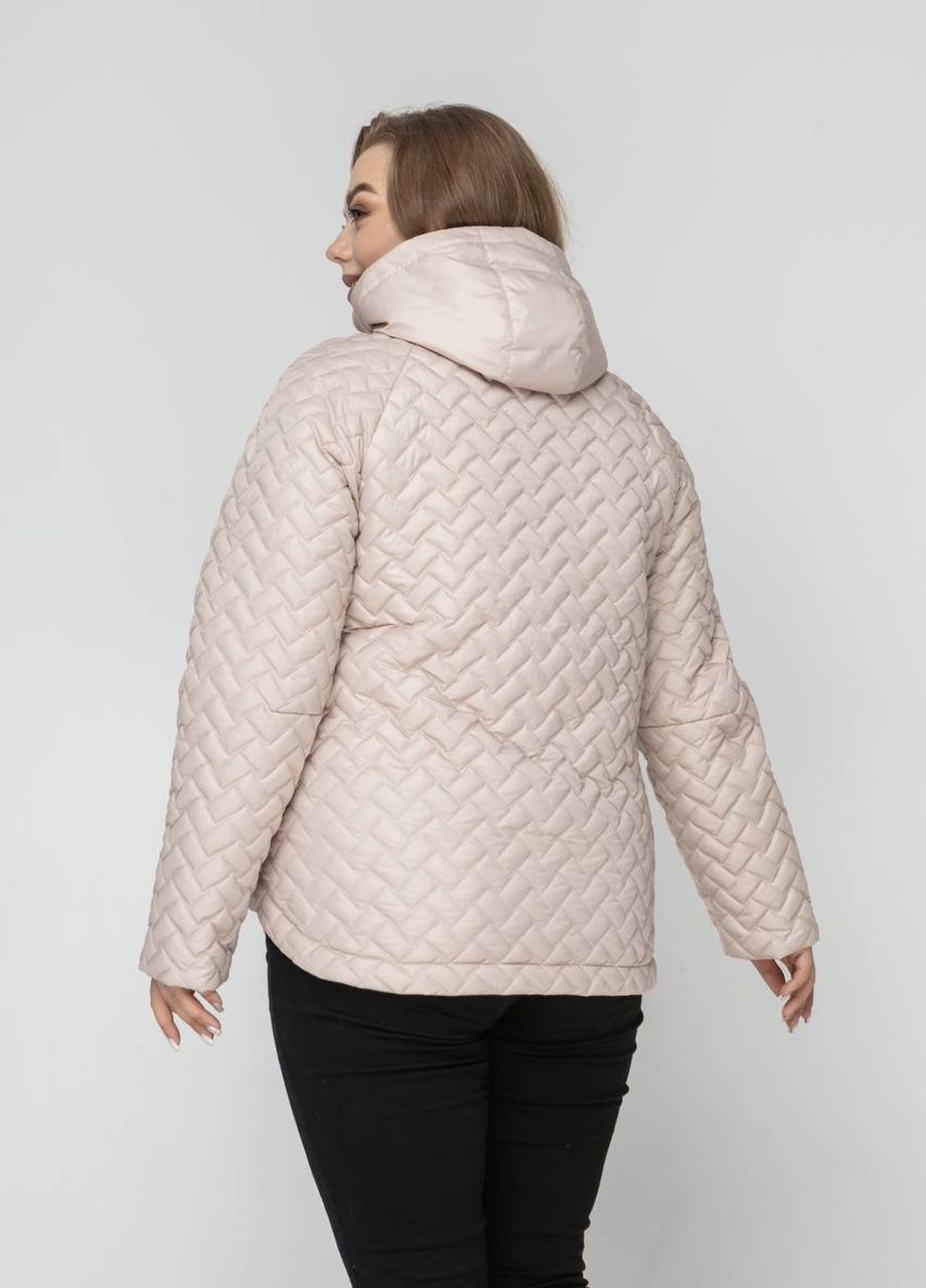 Жемчужная демисезонная весенняя женская куртка большого размера SK