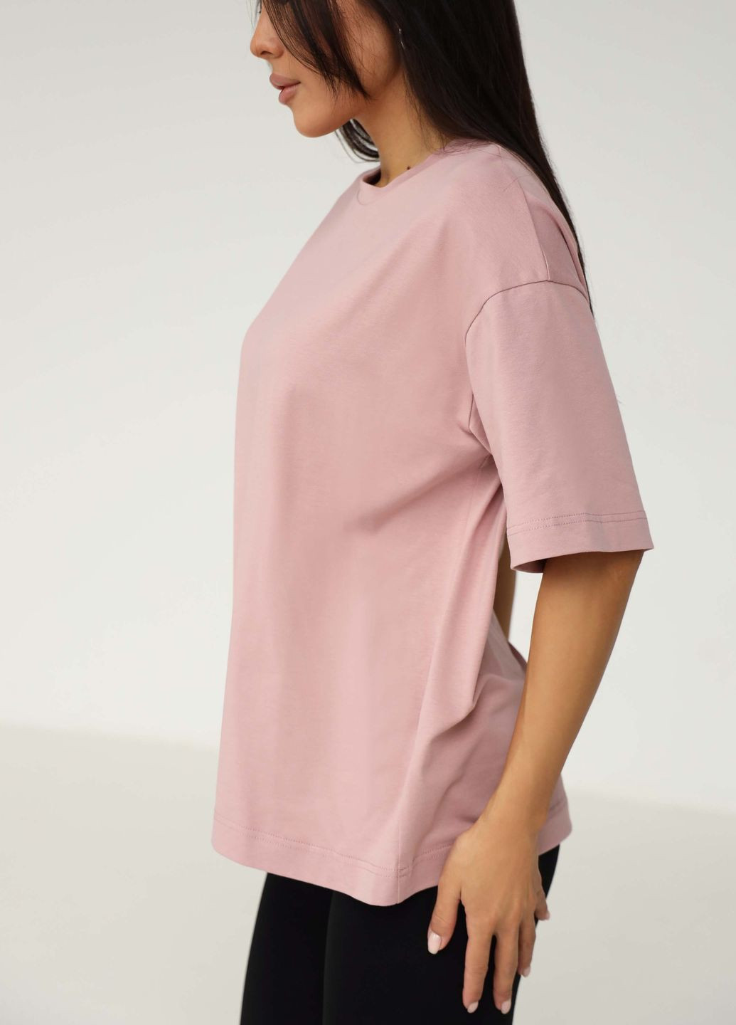 Розовая футболка женская базовая, розовый German Volf