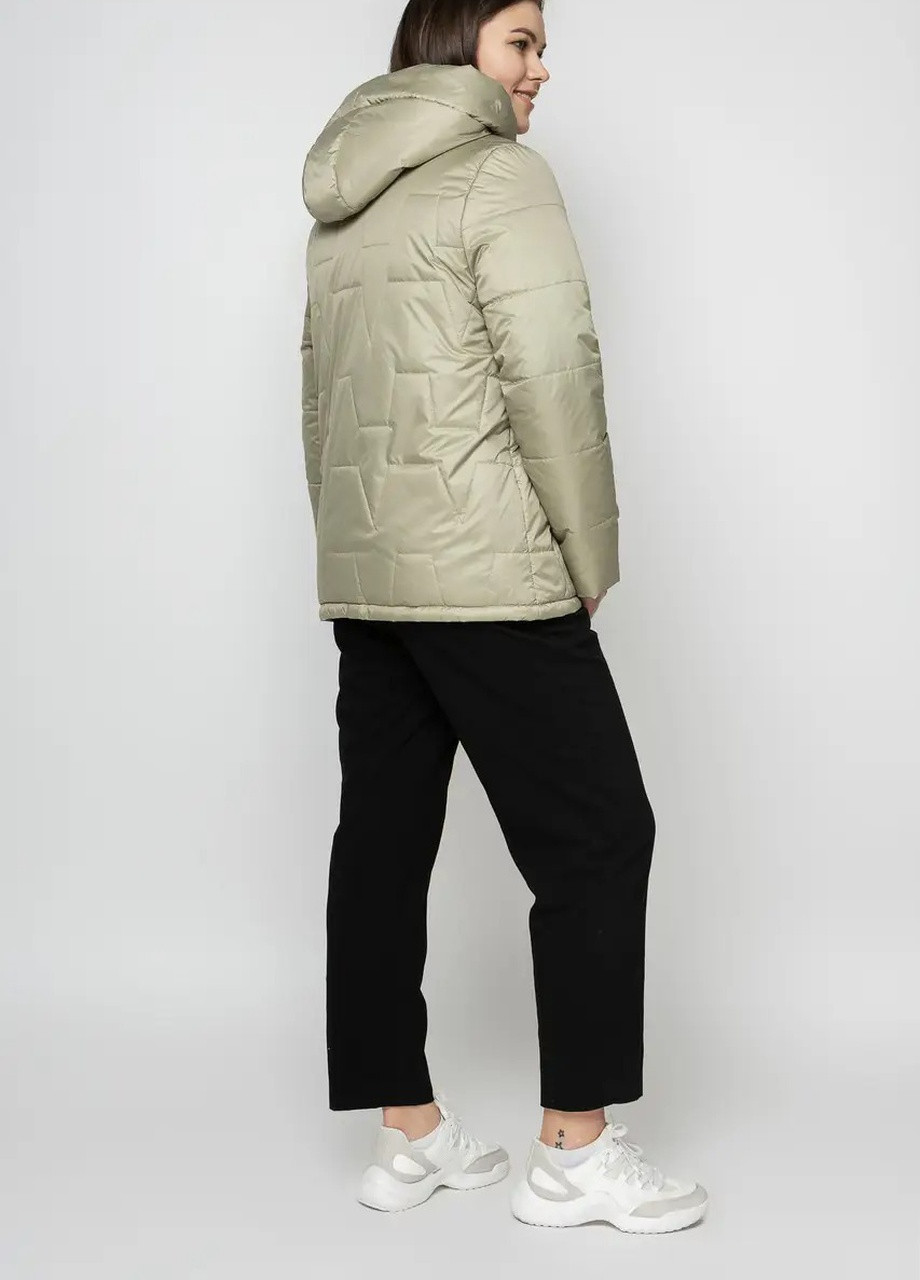 Оливкова демісезонна демісезонна жіноча куртка DIMODA Жіноча куртка від українського виробника
