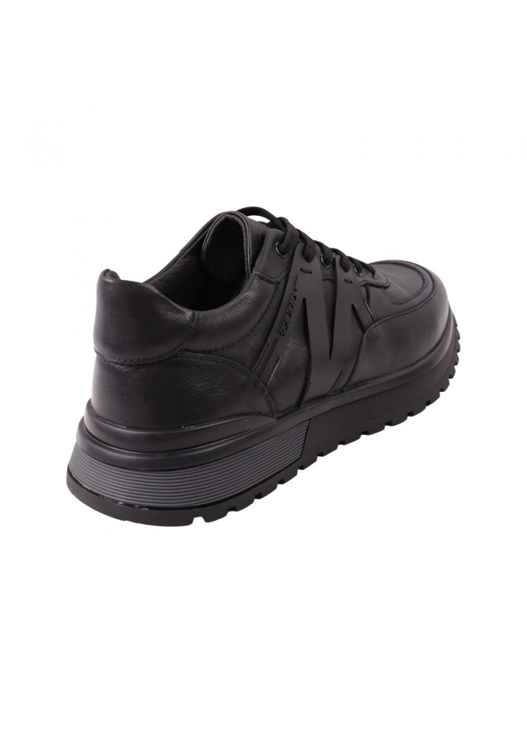 Черные кроссовки мужские черные натуральная кожа Brooman 972-23DTS