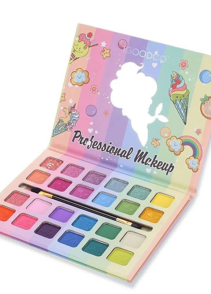 Набір для макіяжу Палетка 24 кольори (LK3602) для дівчинки, з пензликами No Brand (263347187)