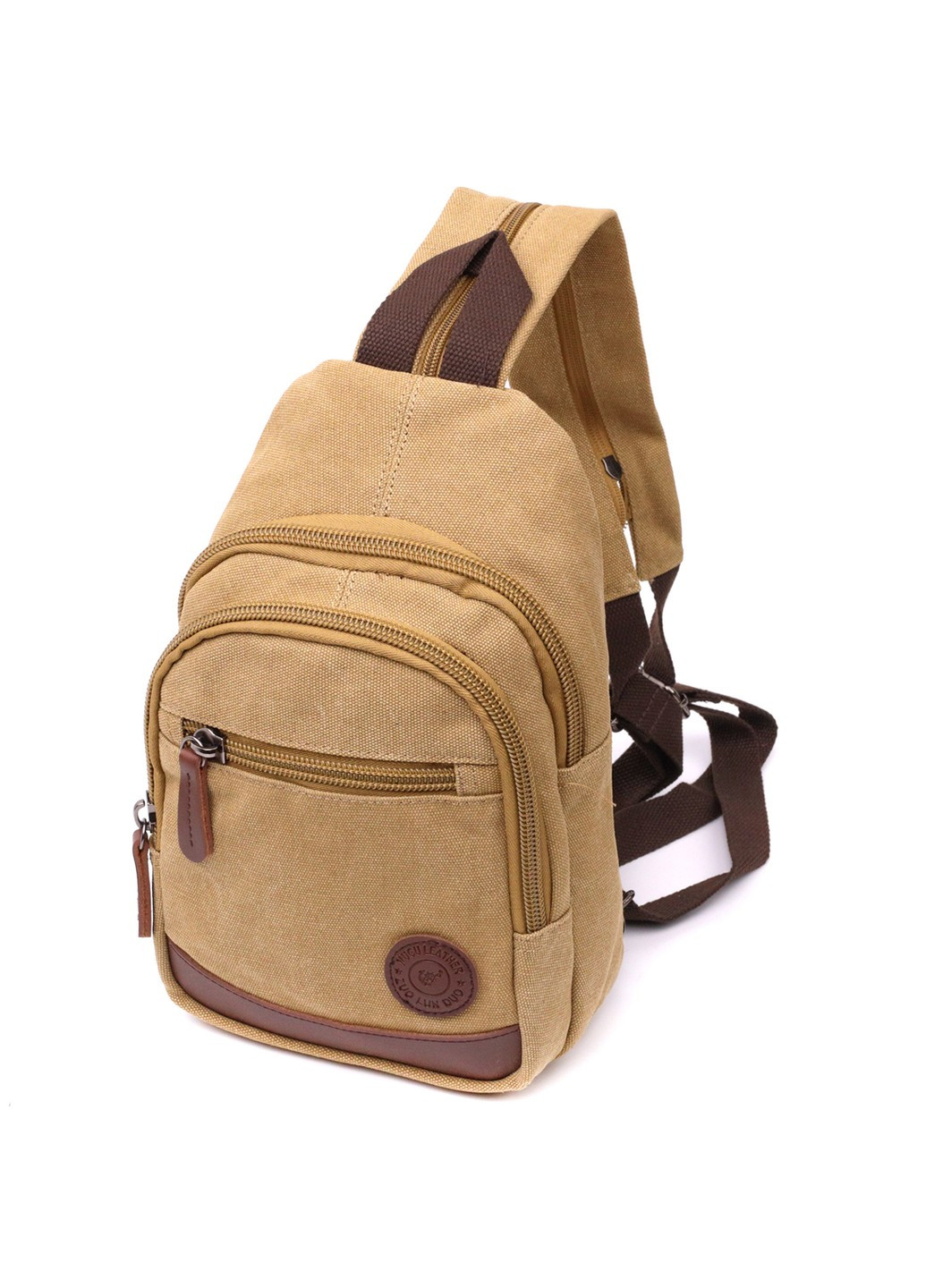 Надежная сумка для мужчин через плечо с уплотненной спинкой Vintagе 22178 Песочный Vintage (267925312)