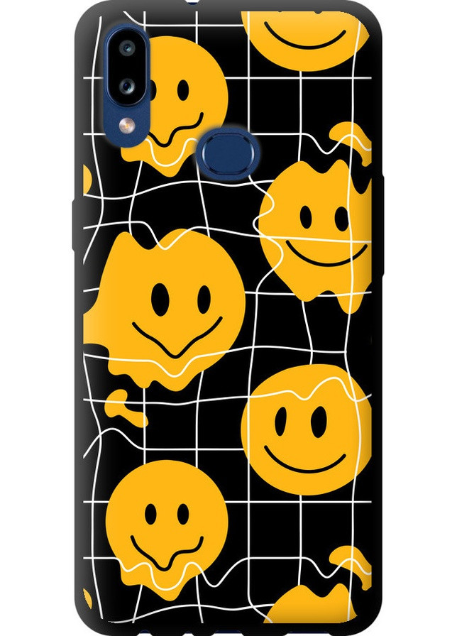 TPU черный чехол 'Смайлы v3' для Endorphone Samsung Galaxy A10s A107F (258215157)