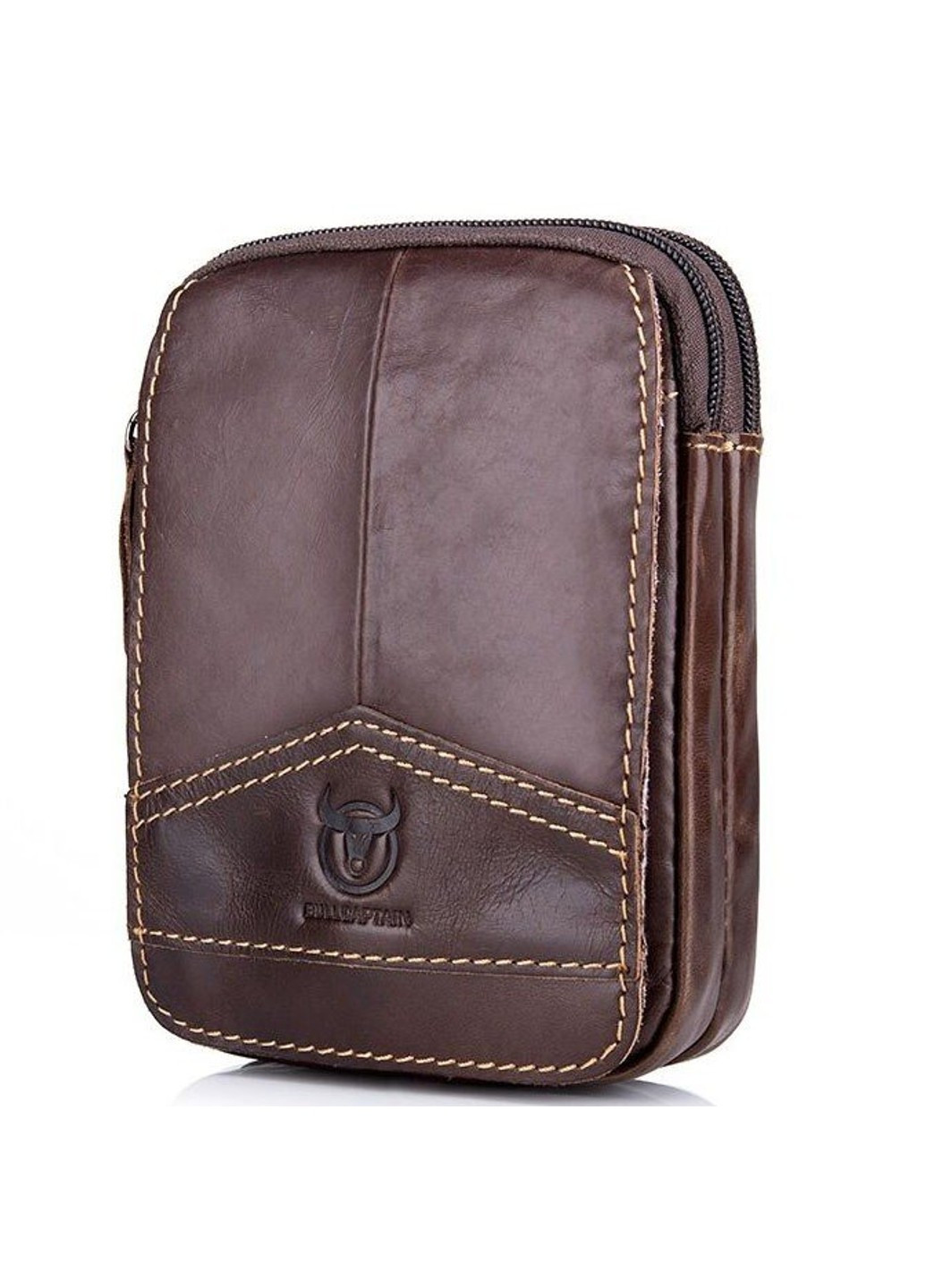 Шкіряна коричнева сумка на пояс yb12 BULL (263776616)