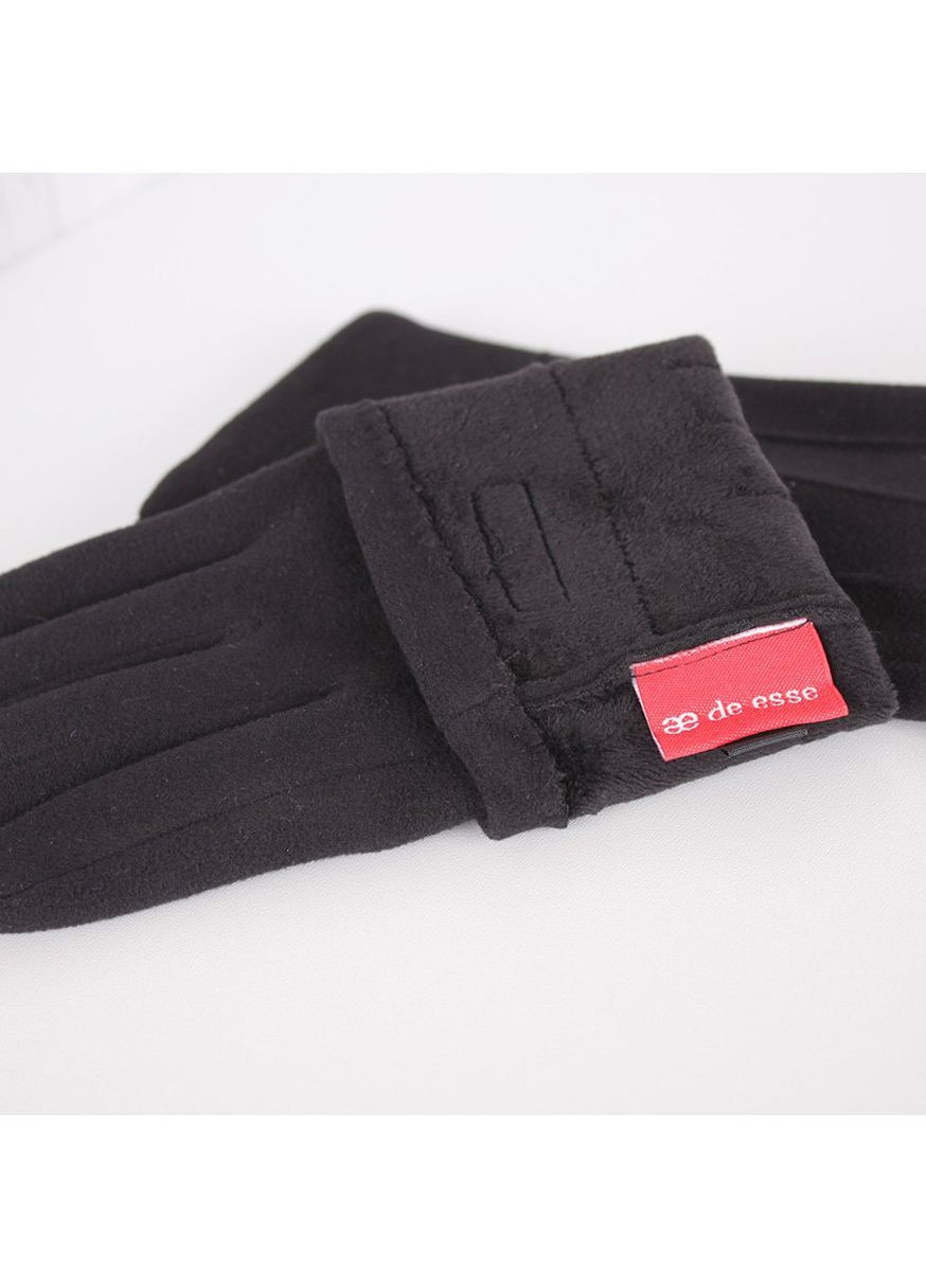 Рукавички жіночі текстильні D239-1T чорні демісезонні De Esse (266903255)