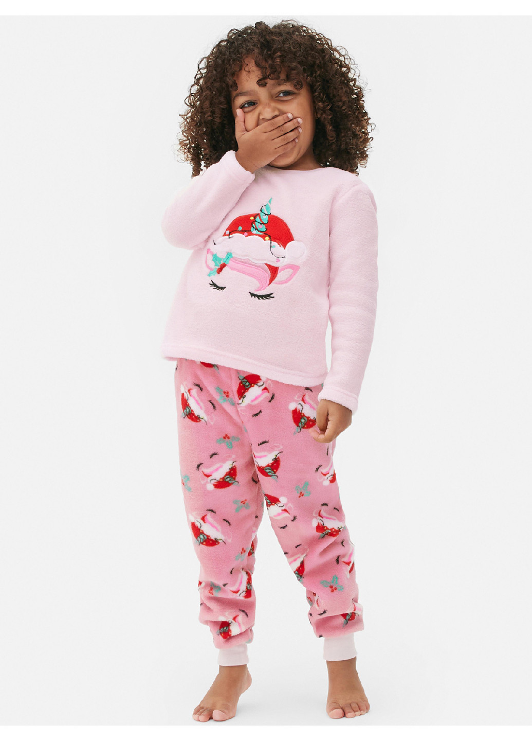 Розовая зимняя пижама (свитшот, брюки) свитшот + брюки Primark