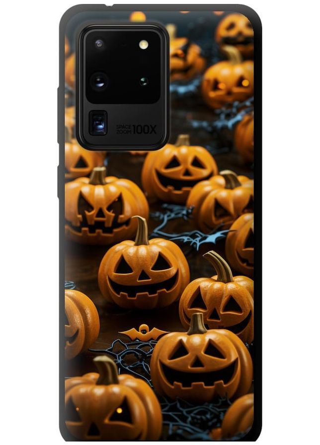TPU черный чехол 'Тыквы 2' для Endorphone Samsung Galaxy S20 Ultra (266807978)