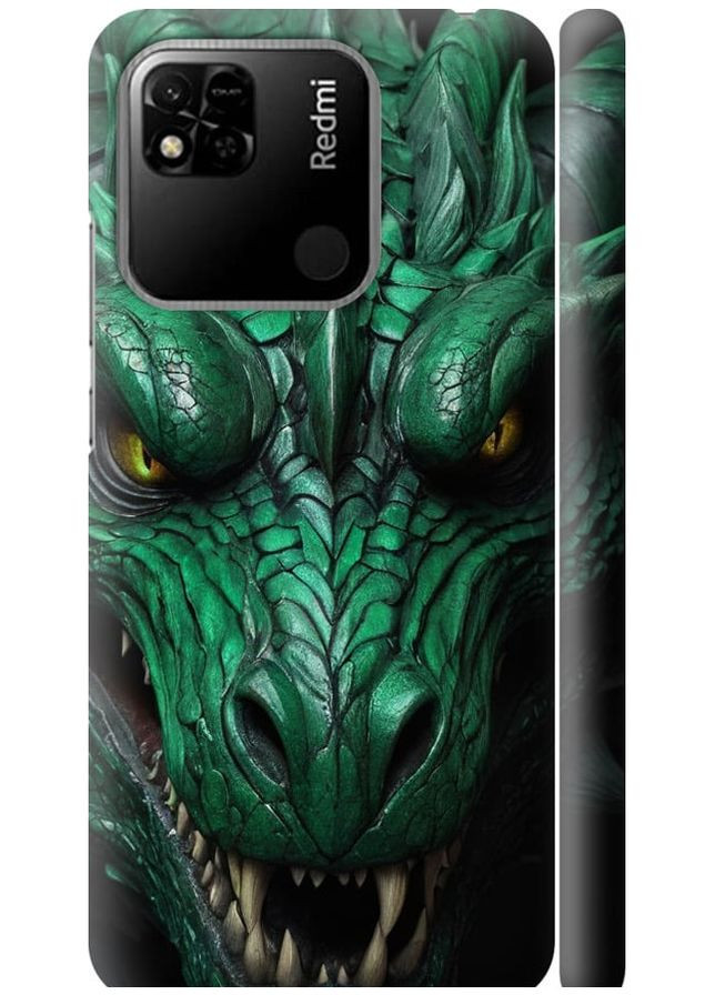 3D пластиковий матовий чохол 'Зелений дракон v2' для Endorphone Xiaomi Redmi 10A (275647636)