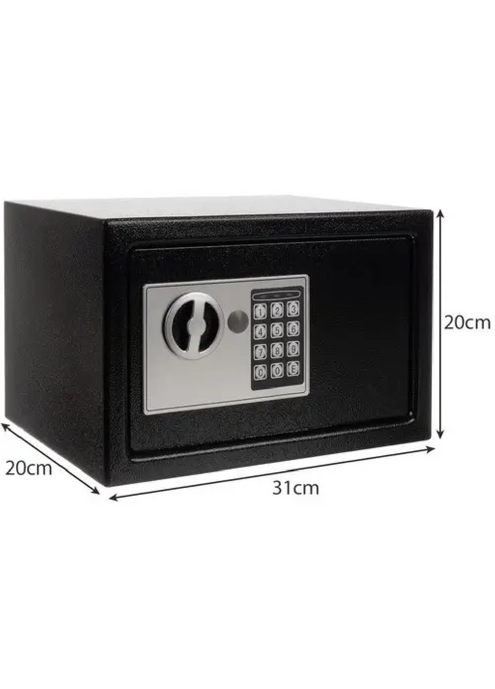 Мебельный металлический сейф с ключами кодом электронным замком для дома офиса 20х31х20 см (475482-Prob) Черный Unbranded (268024579)