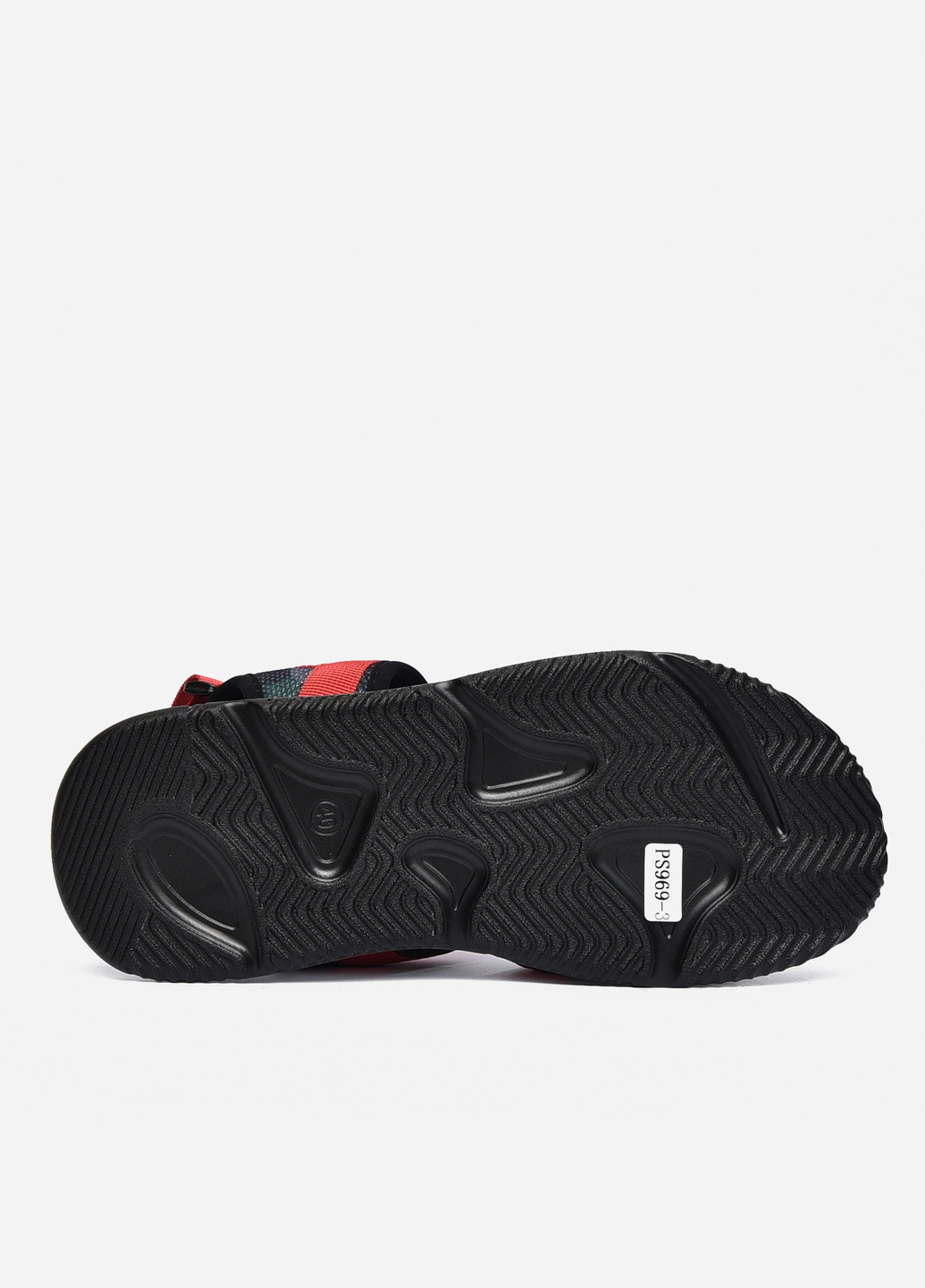Пляжные сандалии мужские чорно-красного цвета текстиль Let's Shop
