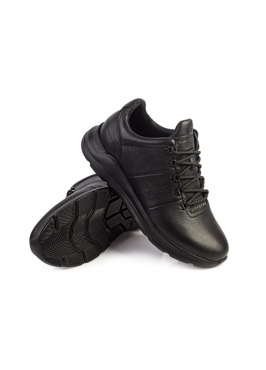 Черные осенние полуботинки мужские бренда 9402115_(1) ModaMilano