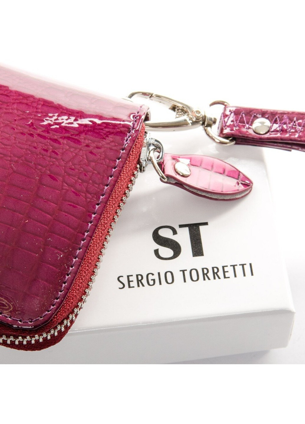 Жіночий лакований гаманець зі шкіри LR W38 black Sergio Torretti (276773357)