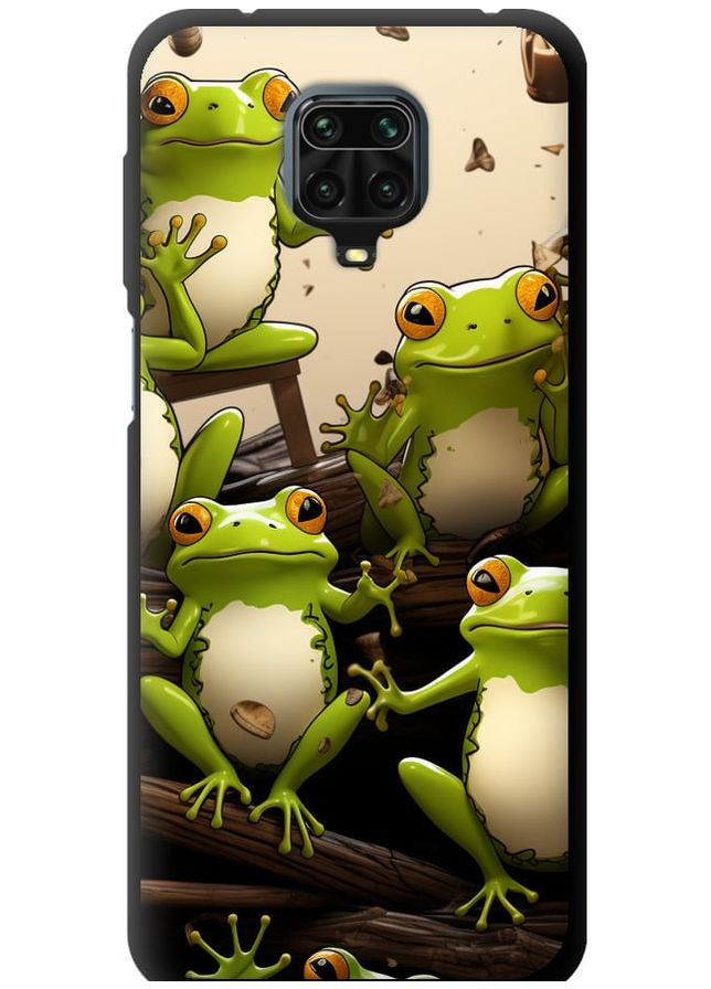 TPU чорний чохол 'Жабки' для Endorphone Xiaomi Redmi Note 9 Pro (266908613)