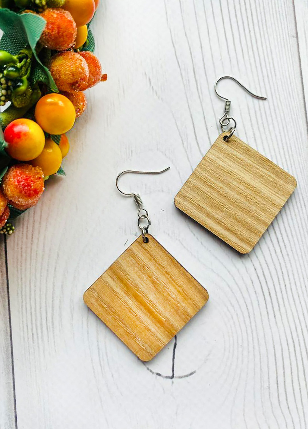 Серьги деревянные (натуральный ясень :: модель 3) Creative (260074390)