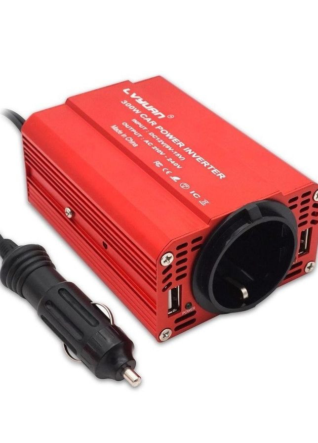 Инвертор автомобильный преобразователь напряжения LVYUAN 300 W + 2 USB порта (к гнезду прикуривателя) No Brand (272978892)