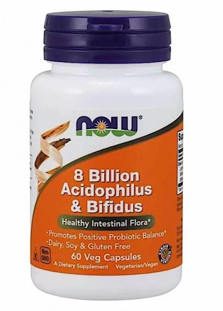 Acidophilus & Bifidus 8 billion 60 Veg Caps Now Foods (257495202)