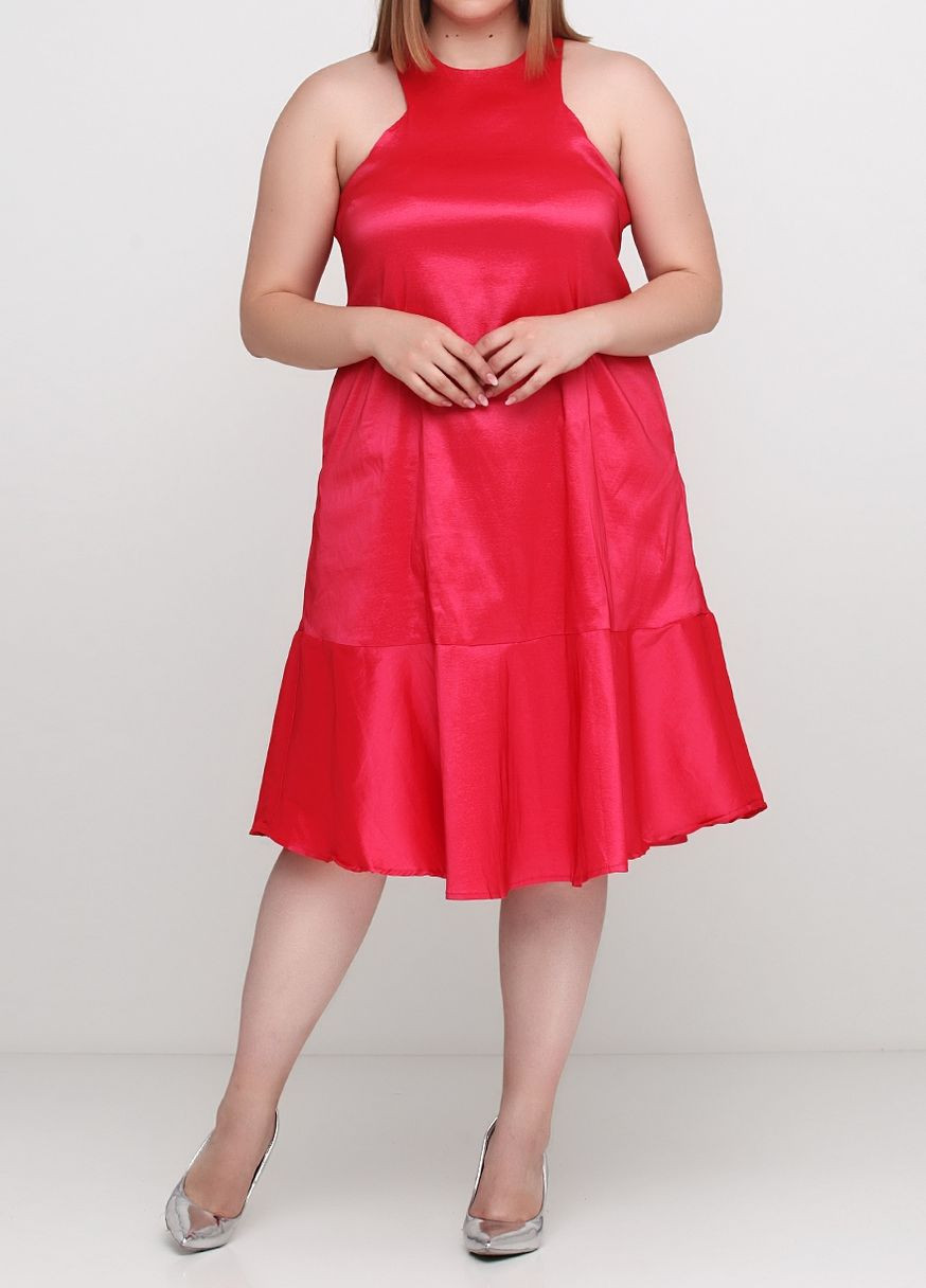 Красное кэжуал платье Y.A.S однотонное