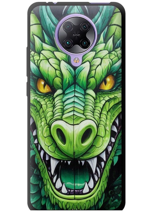 TPU чорний чохол 'Зелений дракон' для Endorphone Xiaomi Redmi K30 Pro (275457781)