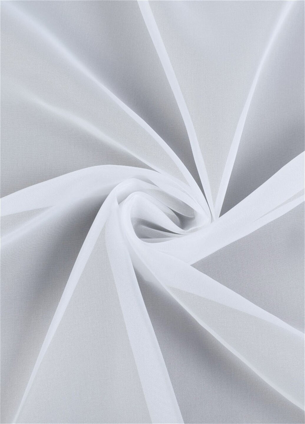 Тюль готовий пошитий білий однотонний шифон на тасьмі, висота 200 см, ширина 500 см No Brand (258655914)