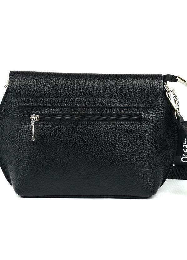 Шкіряна жіноча маленька сумочка крос-боді через плече, наплічна чорна сумка з натуральної шкіри Serebro (266701169)