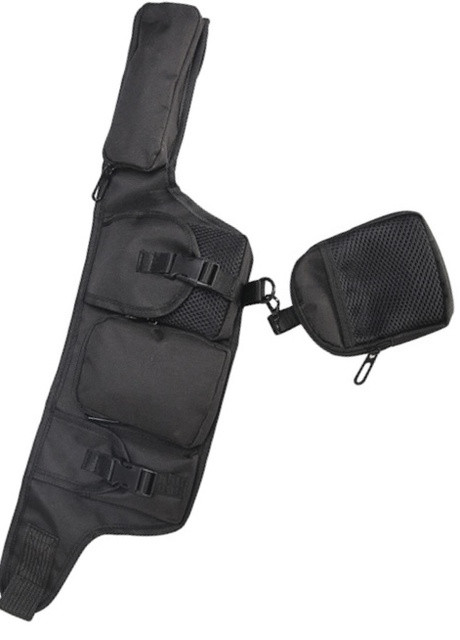 Бананка с карманами 1151 поясная сумка через плечо черная No Brand (258555828)