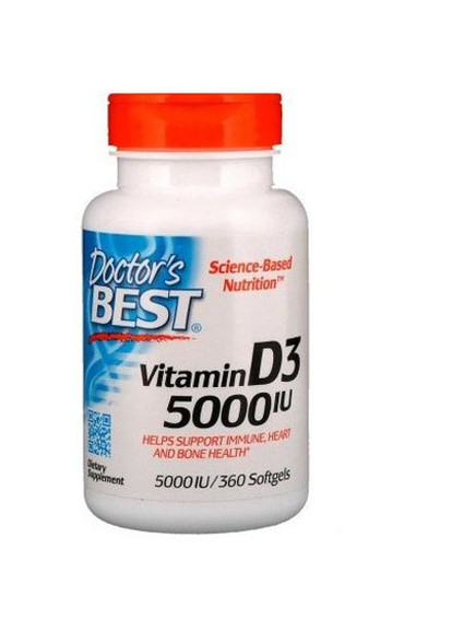 Vitamin D3 5000 IU 360 Softgels Doctor's Best (256720365)
