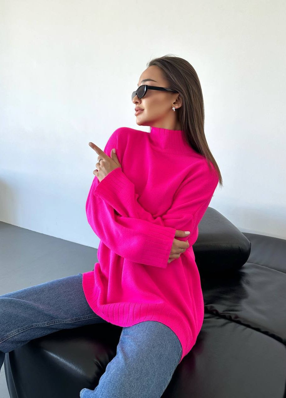 Розовый женский свитер шерсть No Brand