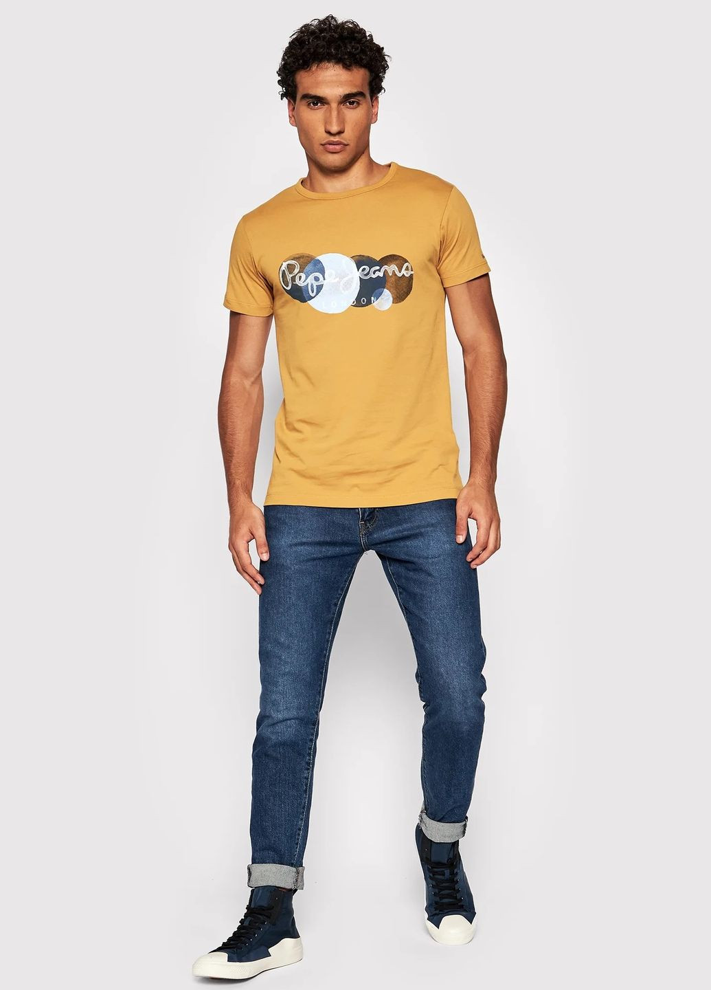 Бежевая футболка Pepe Jeans