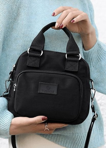 Женская сумка-мессенжер водонепроницаемая из полиэстера Black Sambag (261763813)