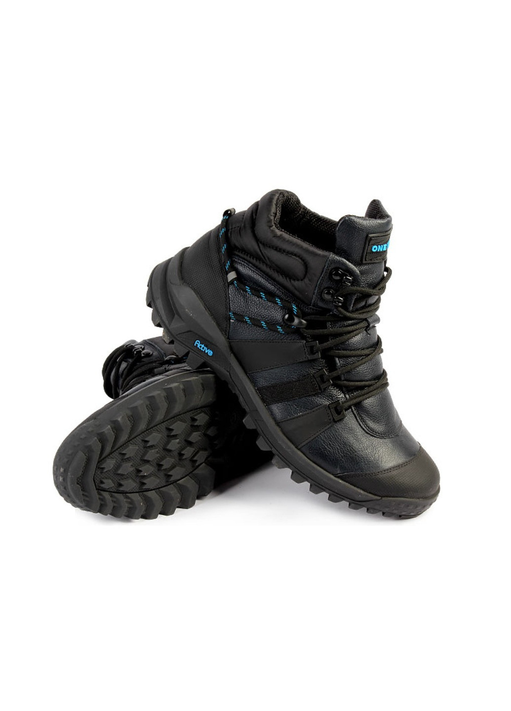 Синие зимние ботинки мужские бренда 9500856_(2) One Way