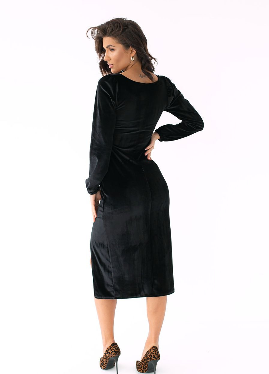 Черное праздничный платье велюровое Lurex