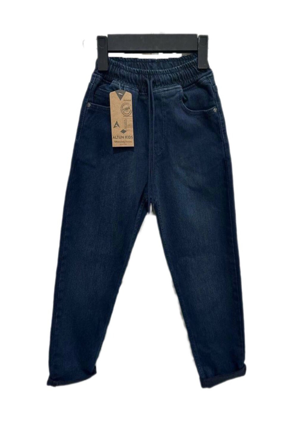 Темно-синие демисезонные джинсы мом для мальчика Altun