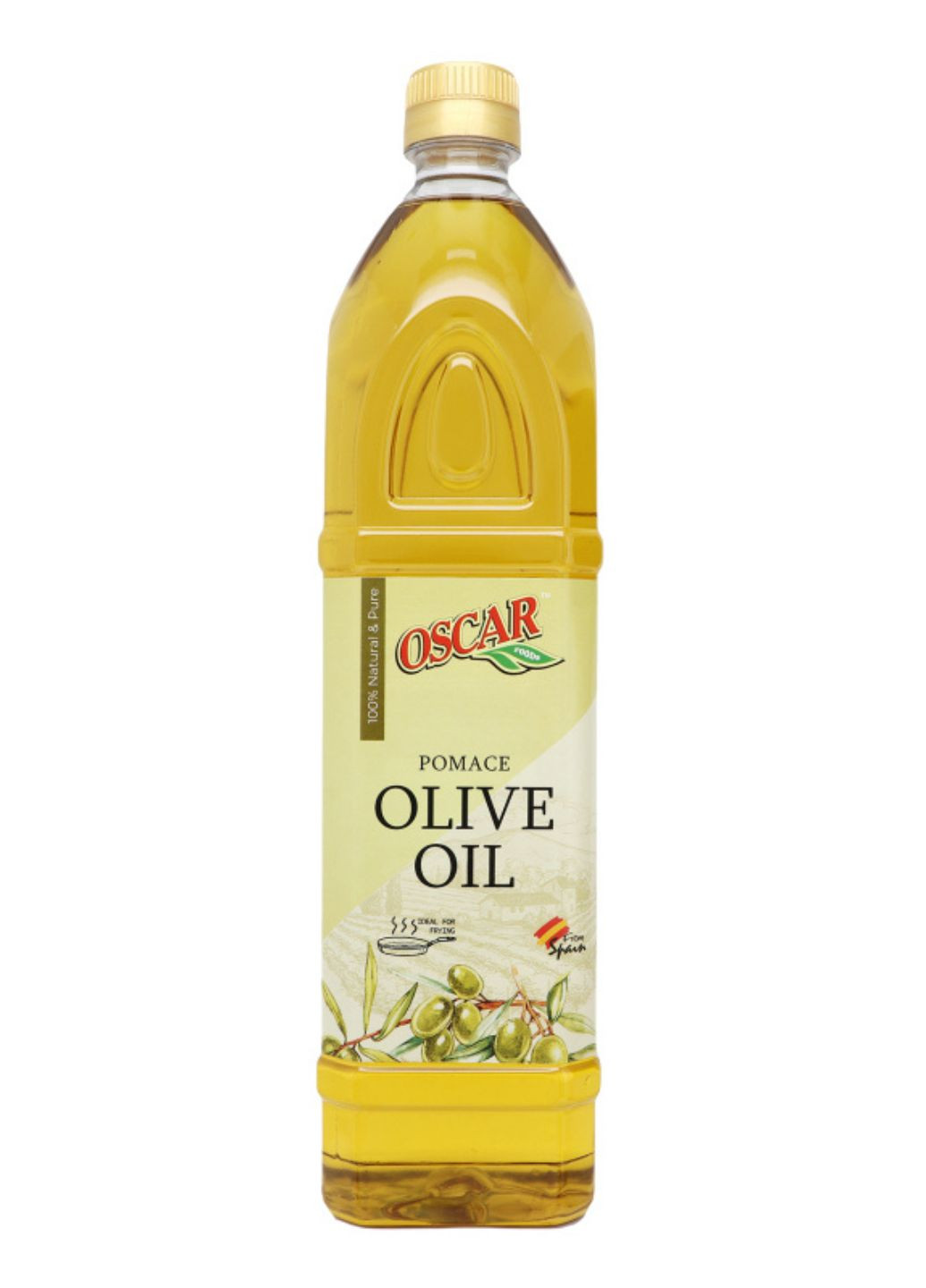 Масло из оливковых выжимок рафинированное с добавлением нерафинированного оливкового масла foods Pomace 1000 мл Oscar (262987884)