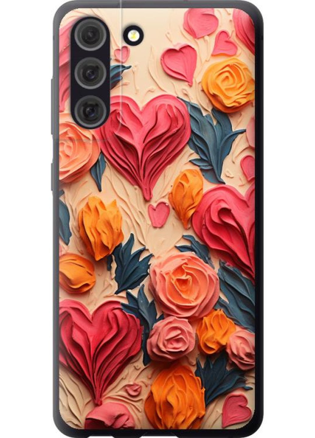 Чехол на Samsung Galaxy S21 FE Сердечки 3 MMC (268123608)