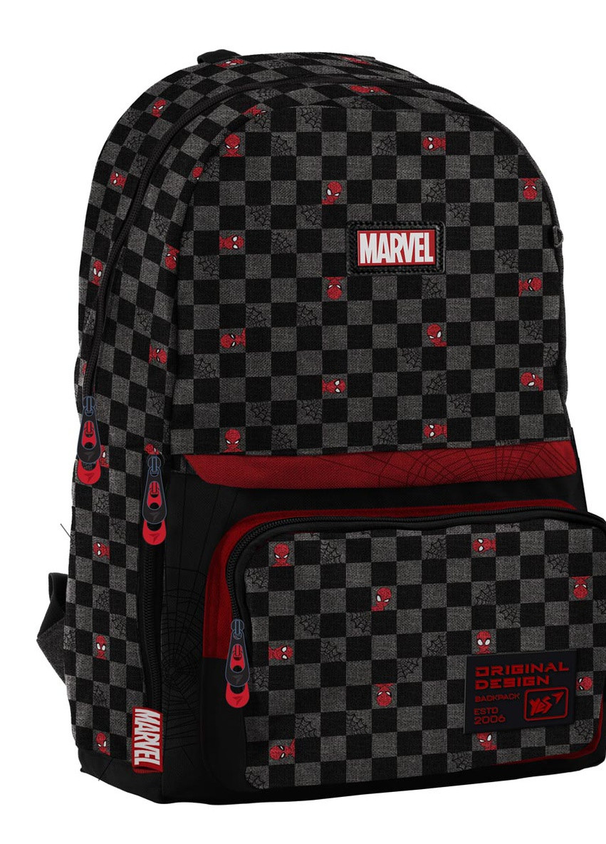 Рюкзак T-82 Marvel Spiderman черный + сумка в подарок Yes (257305079)