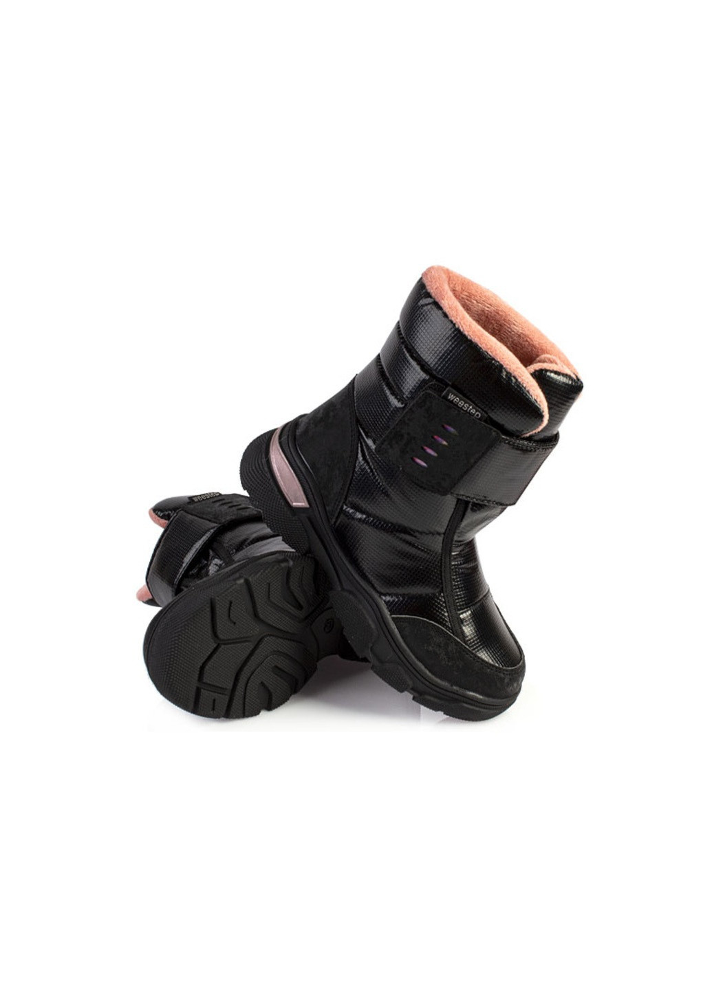 Черные повседневные зимние ботинки детские для девочек бренда 4500015_(1) Weestep