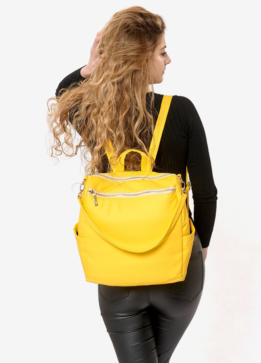 Жіночий рюкзак-сумка Trinity жовтий Sambag (260211011)