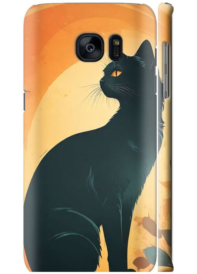 3D пластиковий матовий чохол 'Чорна кішка' для Endorphone Samsung Galaxy S7 Edge G935F (275649456)