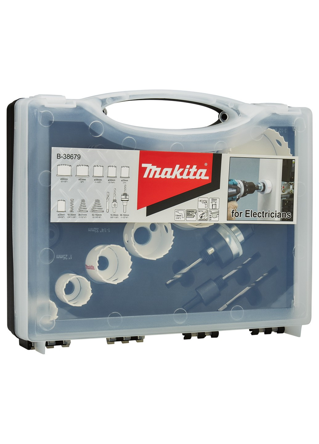 Набір свердл корончастих біметалевих для електрика B-38679 Makita (256746451)