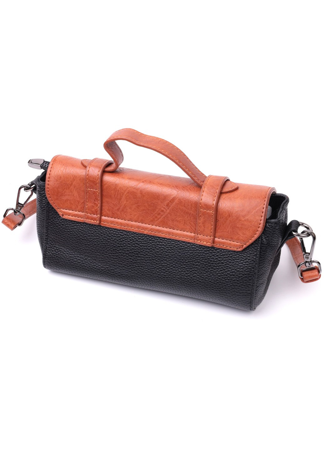 Женская сумка в винтажном стиле из натуральной кожи 22349 Черная Vintage (276461770)