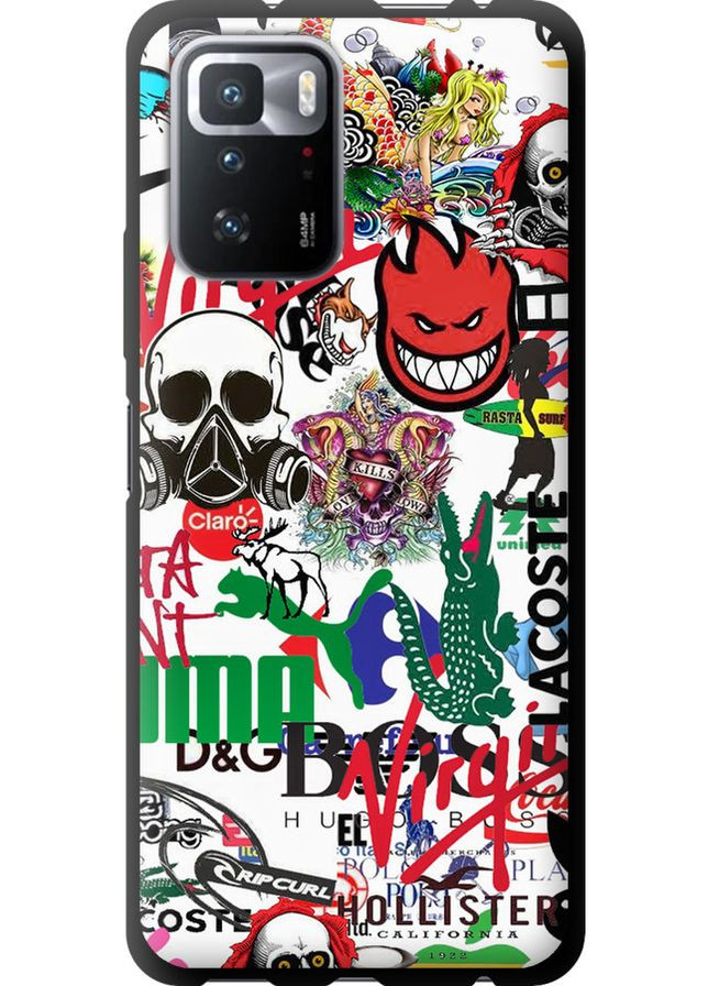 TPU чехол 'Many different logos' для Endorphone Xiaomi Redmi Note 10 Pro 5G (266141457)