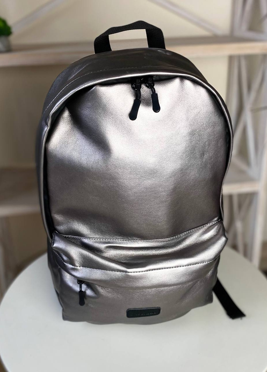 Женский серебряный рюкзак портфель стильный городской водоотталкивающий SG (258459139)