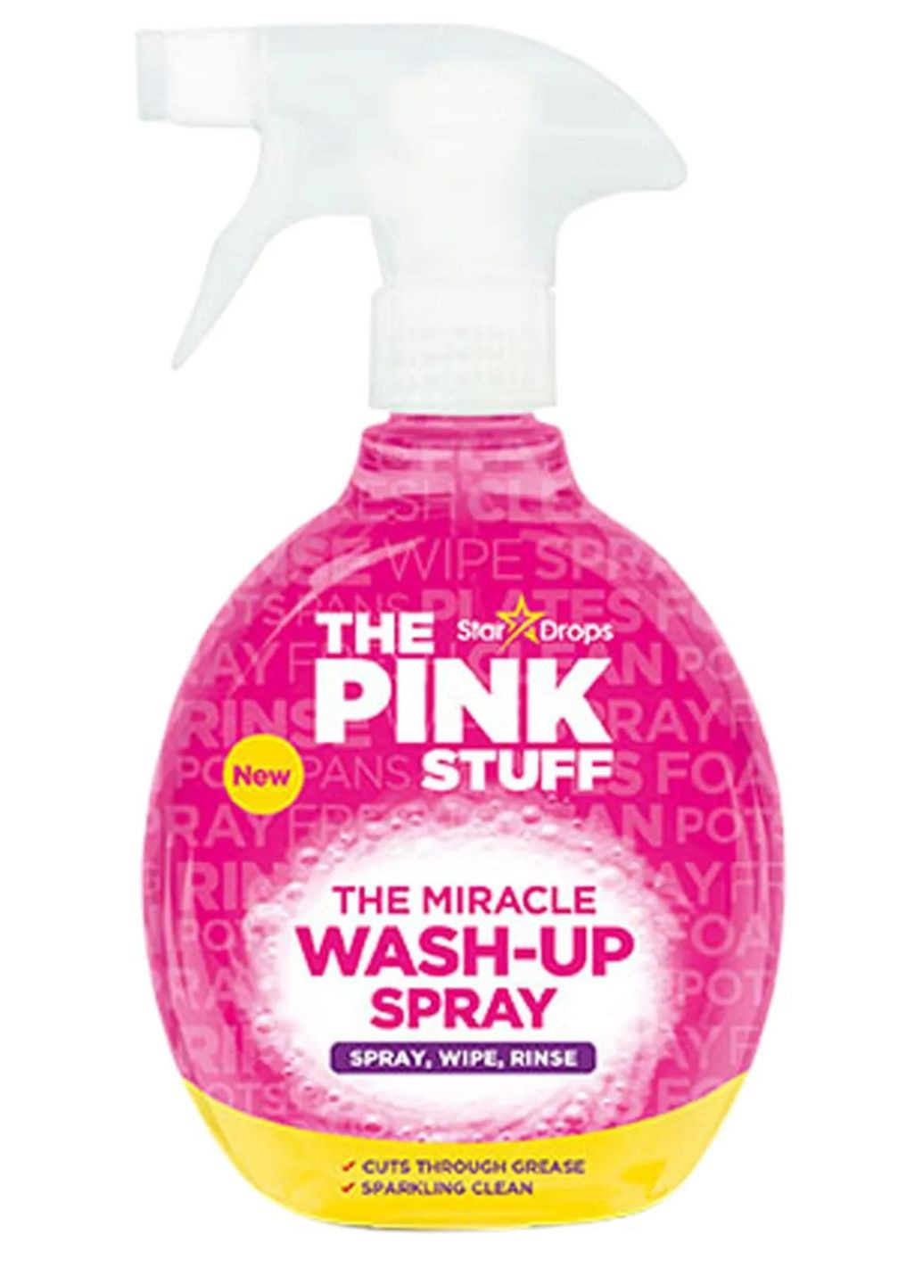 Засіб для миття посуду та чищення всіх поверхонь від жиру The Miracle Wash-Up Spray 500мл The Pink Stuff (263356906)